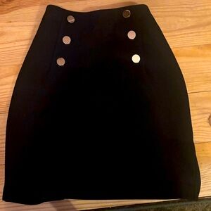 Black midi skirt